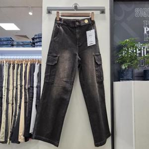 리트머스 HC12 기모밴딩카고 세미와이드 데님팬츠 LP9DU967-076