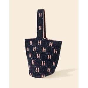 헤지스크로스백 VQA HIBA4F783N2 네이비 로고패턴 울혼방 니트숄더백