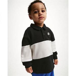 NIKE 나이키 클럽 유아 프렌치 테리 긴팔 럭비 폴로 - 블랙 IU5366-010 1711210