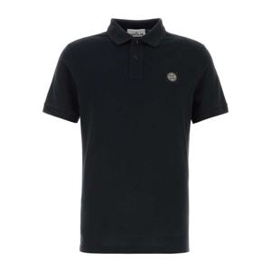 스톤아일랜드 로고 패치 스트레치 피케 폴로 티셔츠 L1S1522000