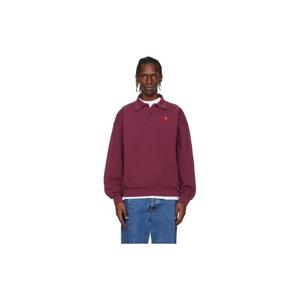 25 FW 베트멍 남성 레드 디스트레스 로고 폴로 셔츠 261669M212002