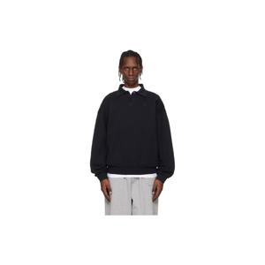 25 FW 베트멍 남성 블랙 디스트레스 로고 폴로 셔츠 261669M212004