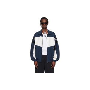 25 FW 베트멍 남성 네이비   화이트 테이프 트랙 재킷 261669M202036
