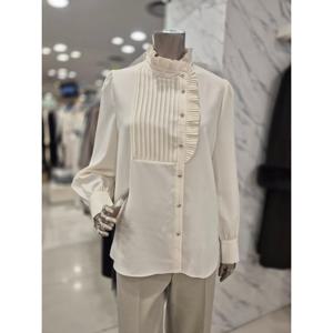 [미니멈]언발 플리츠 턱 블라우스 MYDAWB0360