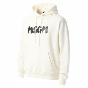MSGM 브러쉬 스트로크 로고 저지 후드 티셔츠 (3740MM106 247799 02)