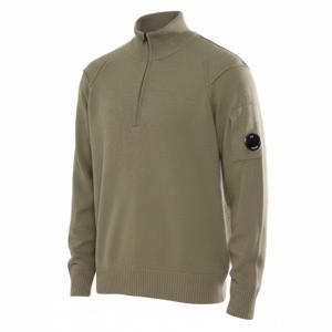 CP COMPANY LAMBSWOOL GRS POLO COLLAR HALF ZIP KNIT SWEATER (17CMKN144A 110149A 359) (램스울 GRS 하프집 니트)