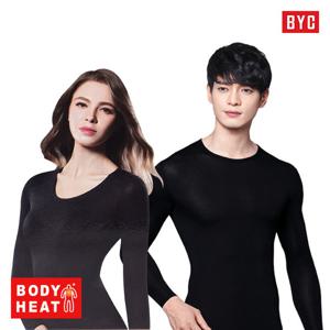 BYC 보디히트 발열내의 남녀 긴팔티셔츠 내복상의 언더셔츠