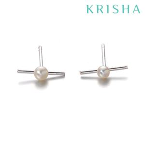 [크리샤]스틱 펄 실버 귀걸이_KSE0107