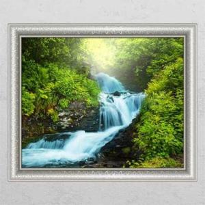 아트박스/꾸밈 cg104-길따라흐르는숲속의폭포_창문그림액자