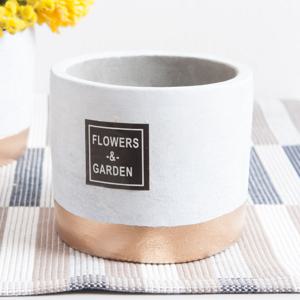 시멘트 도자기 원형 화분 라인 11x9cm 2컬러 조화꽃 전용 다육 인테리어 장식 소품