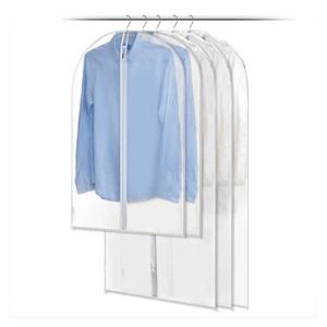 에코벨 옷커버 PEVA 투명 롱패딩형 5p세트/옷걸이 바지 정리함