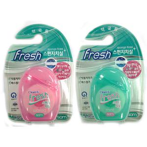 (한셀)클린32 프레쉬 스펀지 치실 고급형 50m / FR-02 / 4개