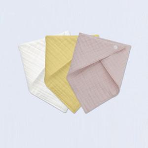 꿈두부 유아 삼중 거즈 여아 3종세트 사계절 아기 스카프빕