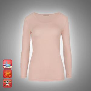 웜업히트 여성 발열U넥 핑크 여자내복/상의/내의