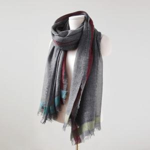 [더로라]빅 사이즈 울스카프- 컬러 라인박스 S9122