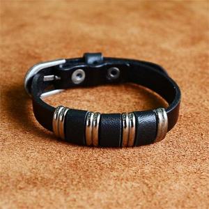 앤브로치 리벳 가죽팔찌/BLL0921BK06/남자팔찌