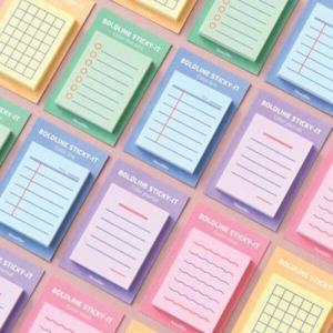 아트박스/모노라이크 컬러 볼드라인 스티키 점착메모지