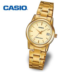 [정품] CASIO 카시오 여성 금장 정장 메탈시계 LTP-V002G-9A