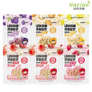 내아이애 아기과자 과일담은 자일리톨 쌀과자 6종 세트
