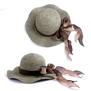 밀짚모자-카키 미인 2205