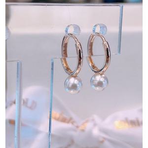 미니골드 14K 진주링귀걸이 레드(링12mm+진주5mm) ECPM4080R