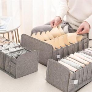 [마물샵] 린넨 칸막이 접이식 속옷 수납 정리함 3종