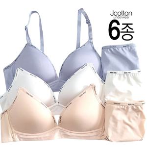 모던 노와이어 여성속옷 6종 브라팬티 학생 여성