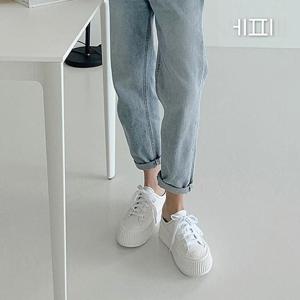 [에피소드블랑] 여자 키높이 가죽 스니커뮬 블로퍼 4cm