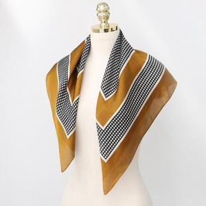 [이경희]  더블 도트 스카프 실크 사각 여성 봄 쁘띠 가을