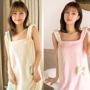 엄지척 투톤 디자인 여성 목욕 사워 부드러운 일본 가운