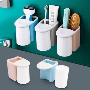 엄지척 부착식 컵+칫솔꽂이 SET 욕실 양치컵 칫솔꽂이세트