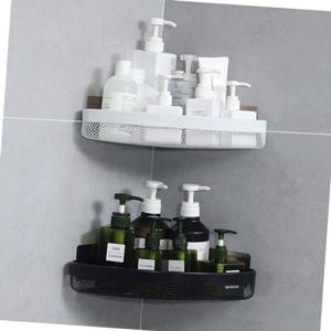 엄지척 강력 접착식 스틸 코너선반 정리대 1P 26x5.5x34.5cm