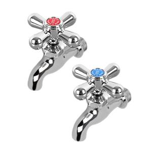 엄지척 십자가로꼭지/베란다 세탁기 정원 수도꼭지 화장실