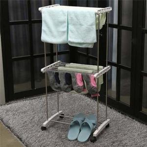 엄지척 실내 건조대 빨래 건조대 접이식 행거 거치대 2단