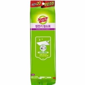 엄지척 정전기 청소포 리필 80매 자동차티슈 일회용먼지털이