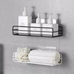 엄지척 욕실 철제 일자 선반 2color/무타공 화장실 벽 세면대