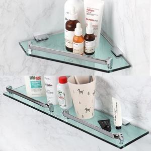 엄지척 그린 욕실유리선반 일자정리 화장실벽선반 목욕탕수납
