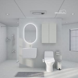 대림바스(본사직영) 대림바스 스마트클린바스 뉴트럴 살균LED거울형 거실 욕실리모델링(휴젠뜨+살균비데)