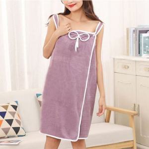 엄지척 여성 샤워가운 비치타올 원피스스타일 극세사 가운