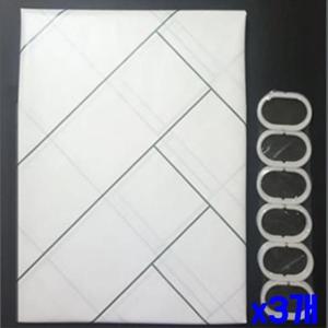 엄지척 부드러운 북유럽 디자인 샤워커튼 화이트 그레이 X3개