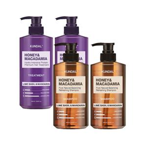 쿤달 쿤달 네이처 샴푸 라임바질앤만다린 500ml x2개+트리트먼트 라임바질앤만다린 500ml x2개