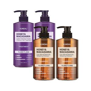 쿤달 쿤달 네이처 샴푸 일랑일랑 500ml x2개+트리트먼트 일랑일랑 500ml x2개