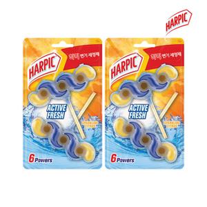 하픽 하픽 액티브 프레쉬 스파클링 시트러스향 변기세정제 35g 2개입 x2개