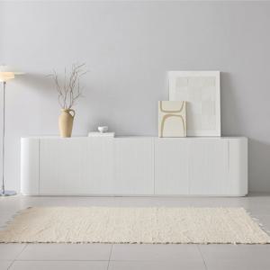 리버퍼니쳐 린느 2400 호텔식 템바보드 라운드 높은 수납거실장 인테리어장식장