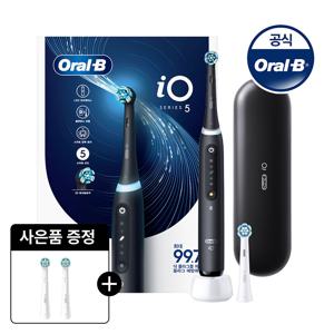 [Oral-B] 오랄비 전동칫솔 iO5 매트 블랙 + 젠틀케어 리필모 2입 증정
