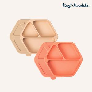 타이니트윙클 실리콘 아기/유아 흡착식판 뚜껑세트 2SET(컬러택)