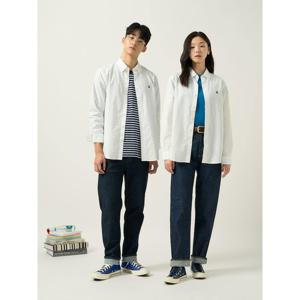 [빈폴] 남녀공용 플레인 솔리드 셔츠  화이트 (BC5864C151)