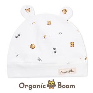 [오가닉붐]착한 유기농 호랑이띠 출산 오가닉 신생아 아기 곰돌이모(사계절 여름용 택1)