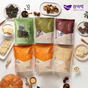 [광주대표맛집] 창억떡 5종세트 (호박인절미2+밥알팥인절미1+찰떡3종 / 총6봉 약60개)