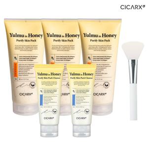 시카알엑스 율무 인 허니 퓨리파이 스킨 팩 기본구성 180ml3개 + 스파츌라 1개 + 클렌저 100ml2개